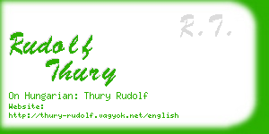 rudolf thury business card